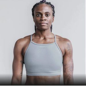 Nobull Project High Neck Sports Bra- Matte Grey Medium